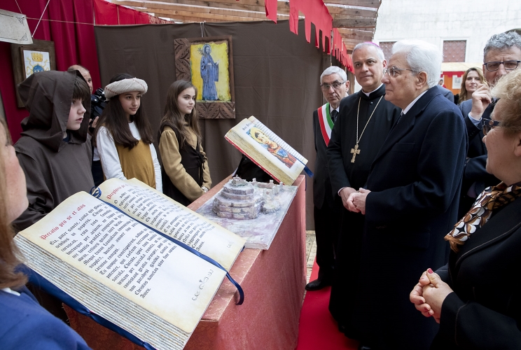Il Presidente Sergio Mattarella alla inaugurazione dell'edizione 2019 della Fiera del Santo Patrono Benedetto 