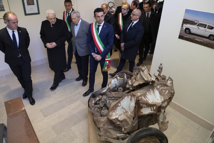 Il Presidente della Repubblica Sergio Mattarella visita il Museo delle “Vittime del Vajont” illustrato da Roberto Padrin Sindaco di Longarone