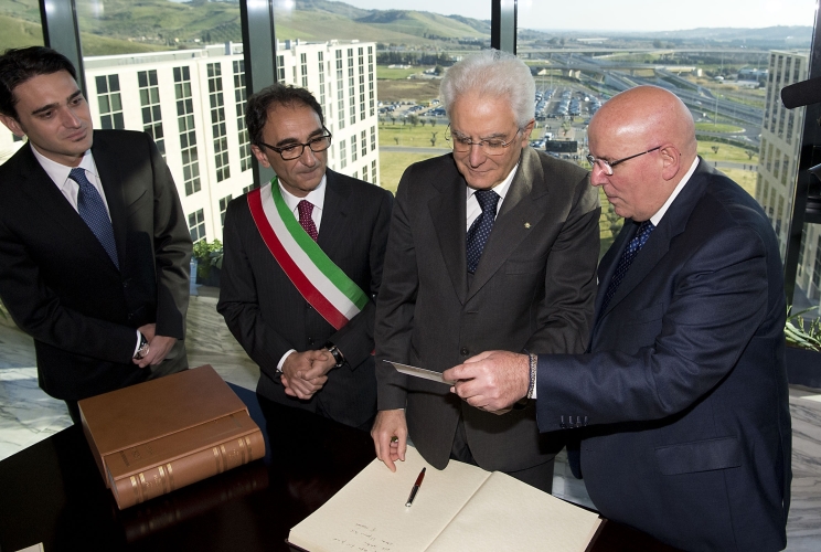 Il Presidente Sergio Mattarella alla cerimonia inaugurale della Cittedella regionale