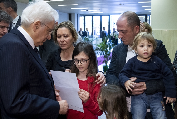 Il Presidente Sergio Mattarella incontra i familiari della strage avvenuta nella discoteca "Lanterna Azzurra" di Corinaldo