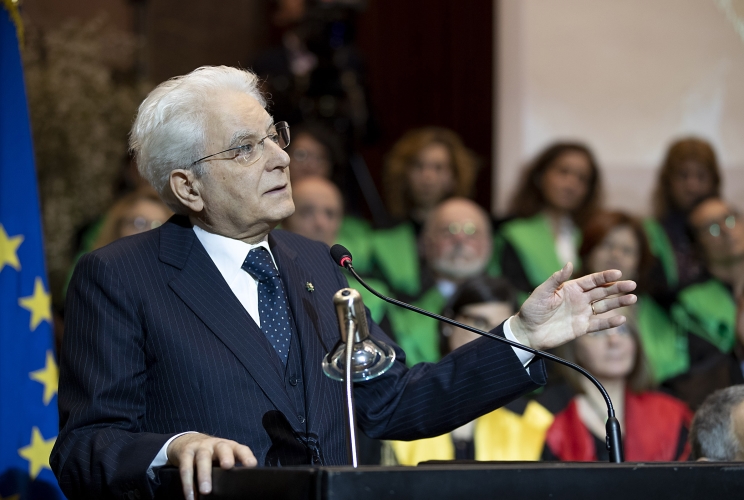  Il Presidente della Repubblica Sergio Mattarella in occasione della cerimonia di inaugurazione dell’Anno Accademico 2018-2019 dell’Università Politecnica delle Marche