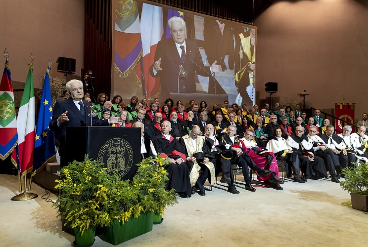  Il Presidente della Repubblica Sergio Mattarella in occasione della cerimonia di inaugurazione dell’Anno Accademico 2018-2019 dell’Università Politecnica delle Marche