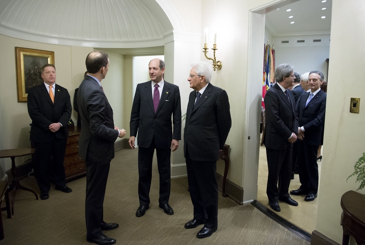Il Presidente Sergio Mattarella alla Casa Bianca