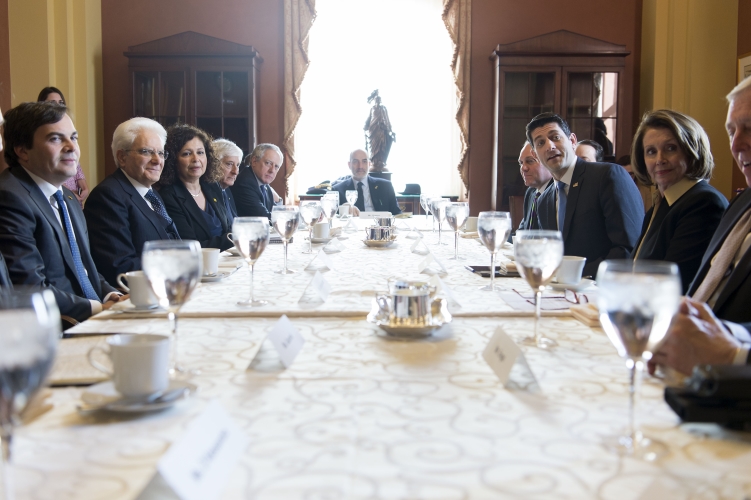 Mattarella, Pelosi e Ryan