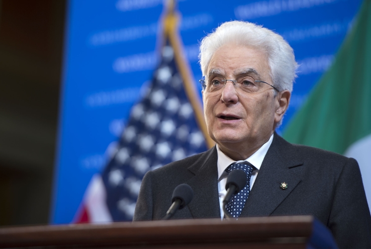 Il Presidente Sergio Mattarella nel corso del suo interveto alla Columbia University