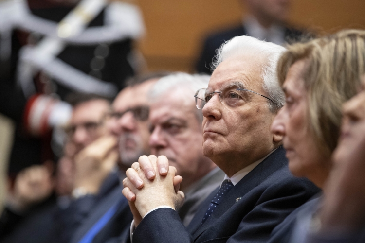 Il Presidente della Repubblica Sergio Mattarella durante il XVII Convegno Internazionale in ricordo di Marco Biagi dal titolo "La dimensione collettiva delle relazioni di lavoro. Sfide organizzative e regolatorie in un mondo del lavoro in trasformazione"