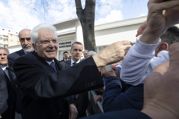 Il Presidente della Repubblica Sergio Mattarella al termine del  XVII Convegno Internazionale in ricordo di Marco Biagi 