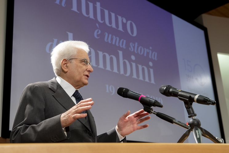 Il Presidente Sergio Mattarella all’Ospedale Pediatrico Bambino Gesù, in occasione del 150° anniversario della fondazione