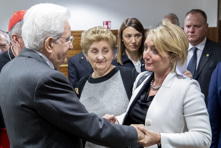 Il Presidente Sergio Mattarella Simona Marazza, vedova del Prof. Valerio Nobili