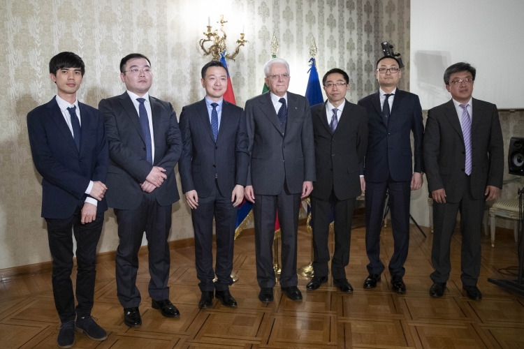Il Presidente della Repubblica Sergio Mattarella in occasione dell'intervista con i giornalisti cinesi