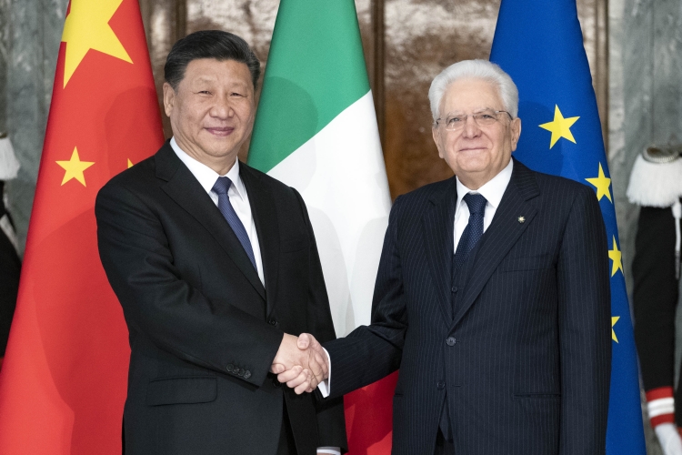 Il Presidente della Repubblica Sergio Mattarella con  Xi Jinping, Presidente della Repubblica Popolare Cinese