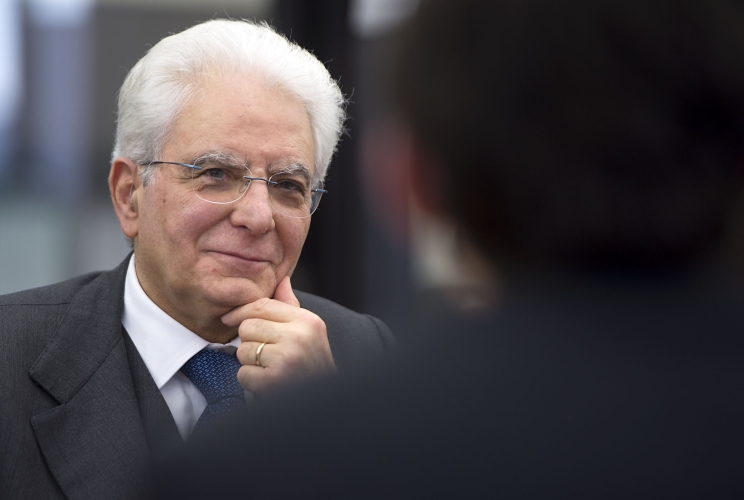 Il Presidente Sergio Mattarella nel corso dell'incontro con l'Editorial Board dello Houston Chronicle