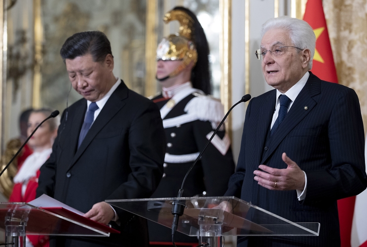 Roma - Il Presidente della Repubblica Sergio Mattarella con il Presidente della Repubblica Popolare Cinese XI Jinping nel corso delle dichiarazioni alla stampa, oggi 22 marzo 2019.
(Foto di Paolo Giandotti - Ufficio per la Stampa e la Comunicazione della Presidenza della Repubblica)