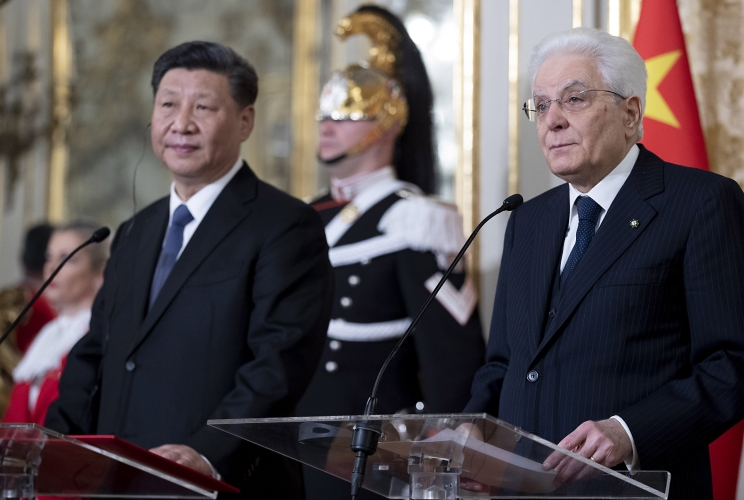 Roma - Il Presidente della Repubblica Sergio Mattarella con il Presidente della Repubblica Popolare Cinese XI Jinping nel corso delle dichiarazioni alla stampa, oggi 22 marzo 2019.
(Foto di Paolo Giandotti - Ufficio per la Stampa e la Comunicazione della Presidenza della Repubblica)