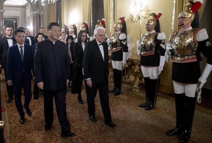 Roma - Il Presidente della Repubblica Sergio Mattarella con il Presidente della Repubblica Popolare Cinese Xi Jinping