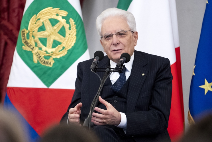 Il Presidente Sergio Mattarella nel corso dell'Incontro con alcune scolaresche delle Scuole secondarie di secondo grado