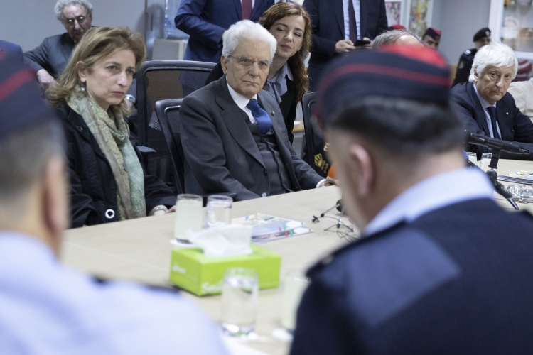 Il Presidente della Repubblica Sergio Mattarella e la Sig.ra Laura, al campo profughi di Zaatari, in occasione della visita di Stato nel Regno Hascemita di Giordania