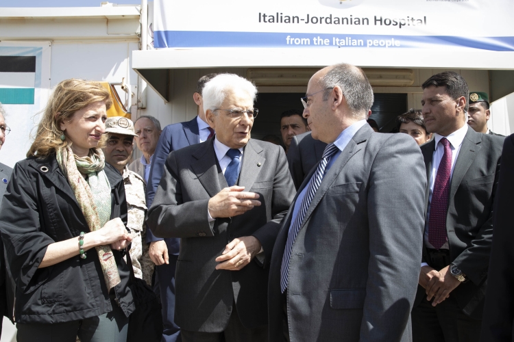 Il Presidente della Repubblica Sergio Mattarella e la Sig.ra Laura, al campo profughi di Zaatari, in occasione della visita di Stato nel Regno Hascemita di Giordania
