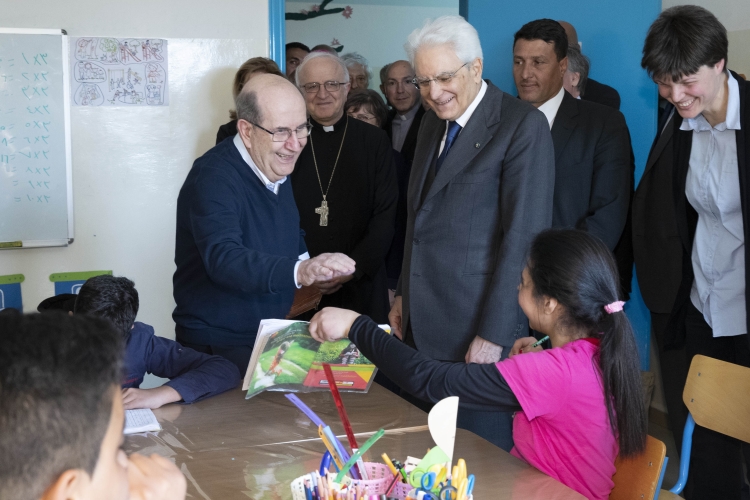 Il Presidente della Repubblica Sergio Mattarella durante la visita all'Arsenale dell'Incontro, in occasione della visita di Stato nel Regno Hascemita di Giordania