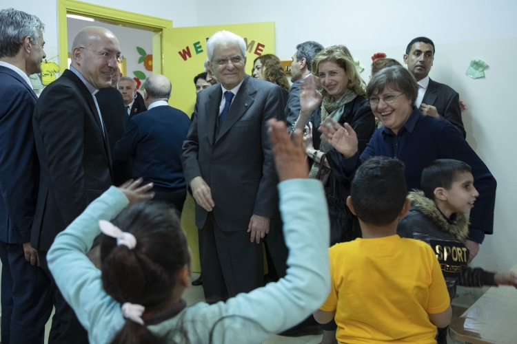 Il Presidente della Repubblica Sergio Mattarella durante la visita all'Arsenale dell'Incontro, in occasione della visita di Stato nel Regno Hascemita di Giordania.
