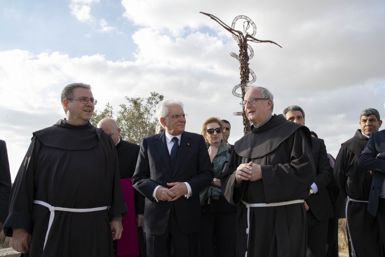 Il Presidente della Repubblica Sergio Mattarella al Memoriale di Mosè sul Monte Nebo