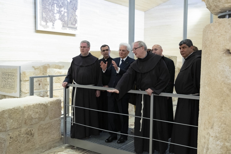 Il Presidente della Repubblica Sergio Mattarella al Memoriale di Mosè sul Monte Nebo,in occasione della visita Ufficiale nel Regno Hascemita di Giordania.