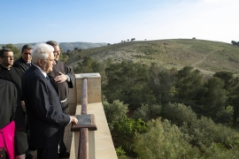 Il Presidente della Repubblica Sergio Mattarella al Memoriale di Mosè sul Monte Nebo