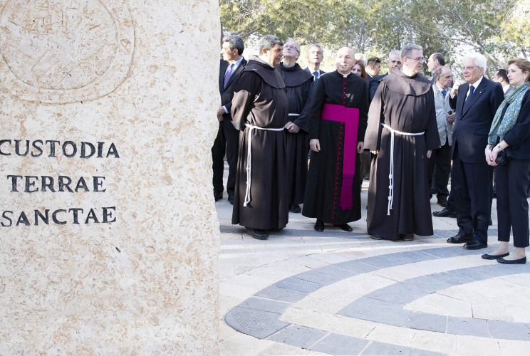 Il Presidente della Repubblica Sergio Mattarella e la Sig.ra Laura,al Memoriale di Mosè sul Monte Nebo 