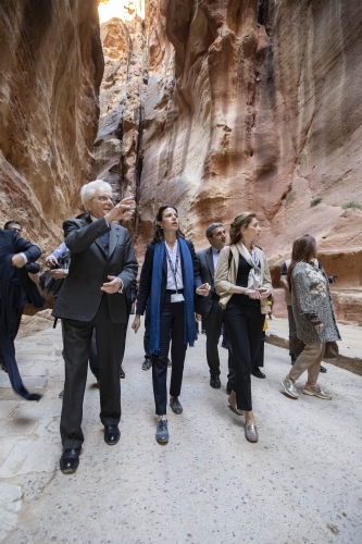 Il Presidente della Repubblica Sergio Mattarella e la Sig.ra Laura, al sito archeologico di Petra,in occasione della visita Ufficiale nel Regno Hascemita di Giordania