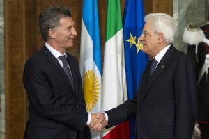 Il Presidente della Repubblica, Sergio Mattarella, con il Presidente della Repubblica Argentina, Mauricio Macri, 