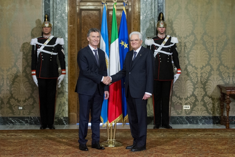 Il Presidente della Repubblica Sergio Mattarella con il Presidente della Repubblica Argentina, 