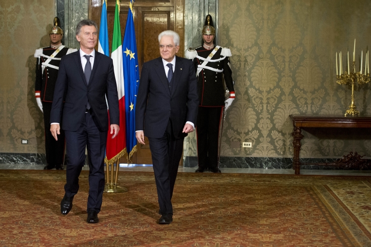 Il Presidente della Repubblica Sergio Mattarella con il Presidente della Repubblica Argentina, Mauricio Macri