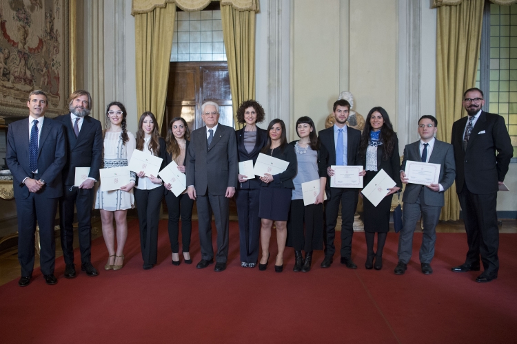 Il Presidente Sergio Mattarella con Luisa Todini,