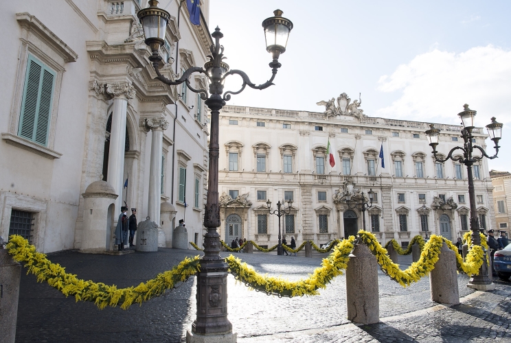 Il Palazzo del Quirinale per la Giornata Internazionale della Donna