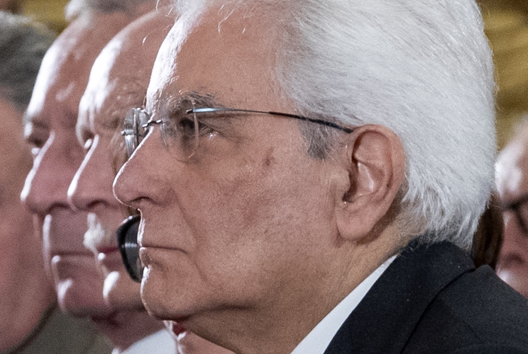 Il Presidente Sergio Mattarella  in occasione dell'incontro con gli esponenti delle Associazioni Combattentistiche e d'Arma nella ricorrenza del 74° anniversario della Liberazione