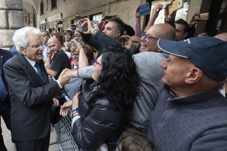 Il Presidente Sergio Mattarella a Vittorio Veneto in occasione del 74° anniversario della Liberazione