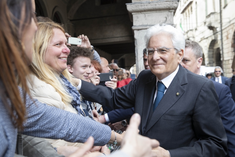 Il Presidente Sergio Mattarella a Vittorio Veneto in occasione del 74° anniversario della Liberazione