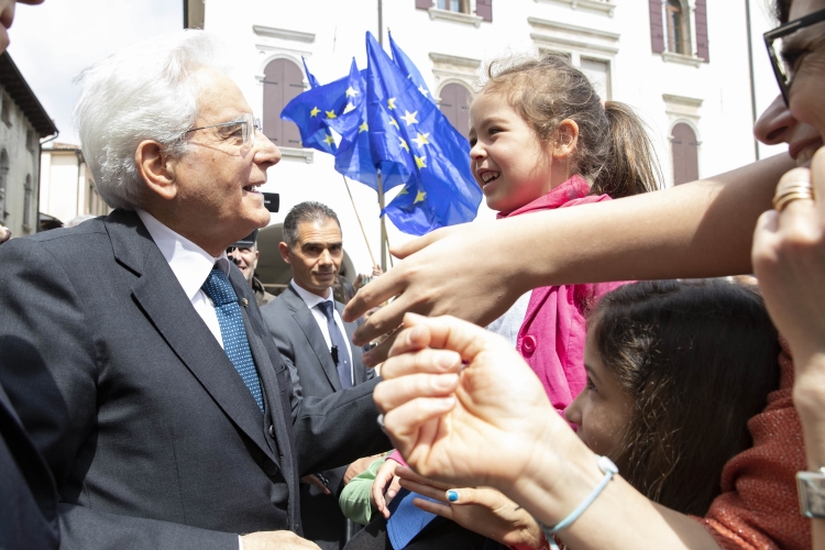 Il Presidente Sergio Mattarella a Vittorio Veneto in occasione del 74° anniversario della Liberazione