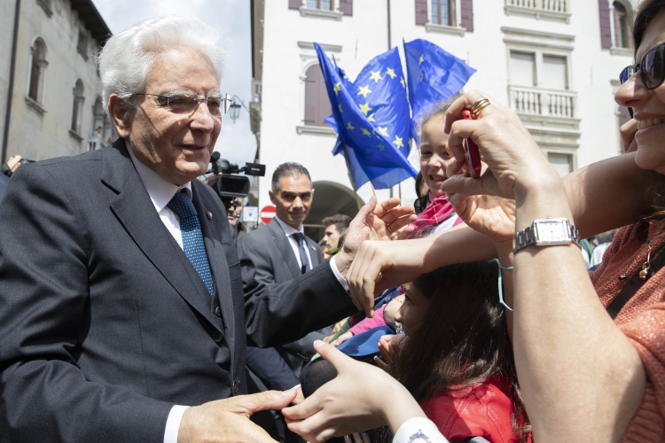 Il Presidente Sergio Mattarella a Vittorio Veneto in occasione del 74° anniversario della Liberazione