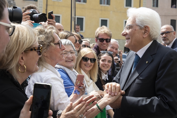 Il Presidente Sergio Mattarella a Vittorio Veneto in occasione del 74° anniversario della Liberazione