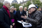 Il Presidente Mattarella visita la  Cattedrale di Notre-Dame.