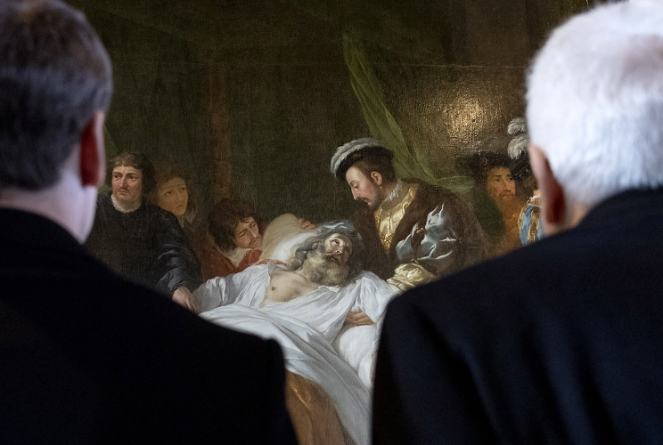 Il Presidente della Repubblica Sergio Mattarella con il Presidente della Repubblica Francese Emmanuel Macron, in occasione delle celebrazioni per il 500esimo anniversario della morte di Leonardo da Vinci