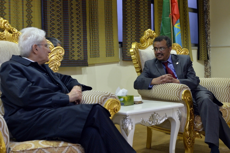 Il Presidente Sergio Mattarella al suo arrivo ad Addis Abeba in