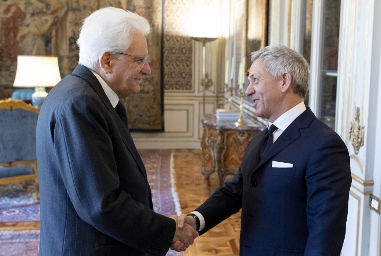 Il Presidente Sergio Mattarella accoglie Marco Maria Durante, Presidente di LaPresse
