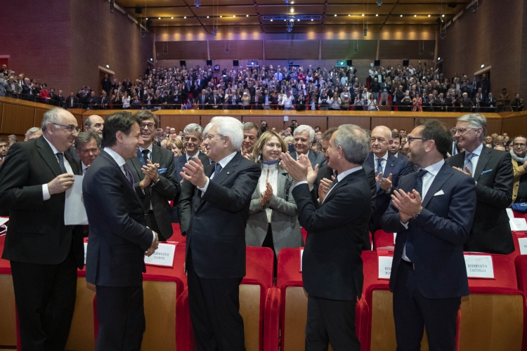 Il Presidente Sergio Mattarella alla cerimonia di celebrazione del centenario di fondazione della Confederazione Cooperative Italiane
