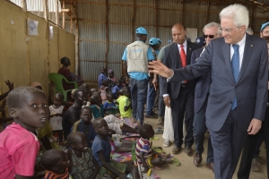 Il Presidente Sergio Mattarella nel corso della visita a Gambella