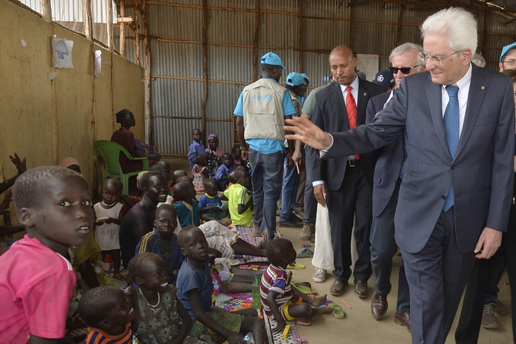Il Presidente Sergio Mattarella nel corso della visita a Gambella