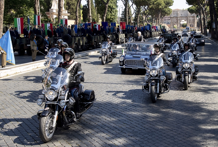 Il Presidente della Repubblica Sergio Mattarella in occasione della Rivista Militare per la Festa Nazionale della Repubblica
