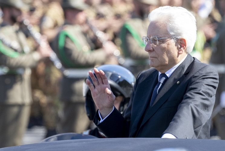 Il Presidente della Repubblica Sergio Mattarella in occasione della Rivista Militare per la Festa Nazionale della Repubblica
