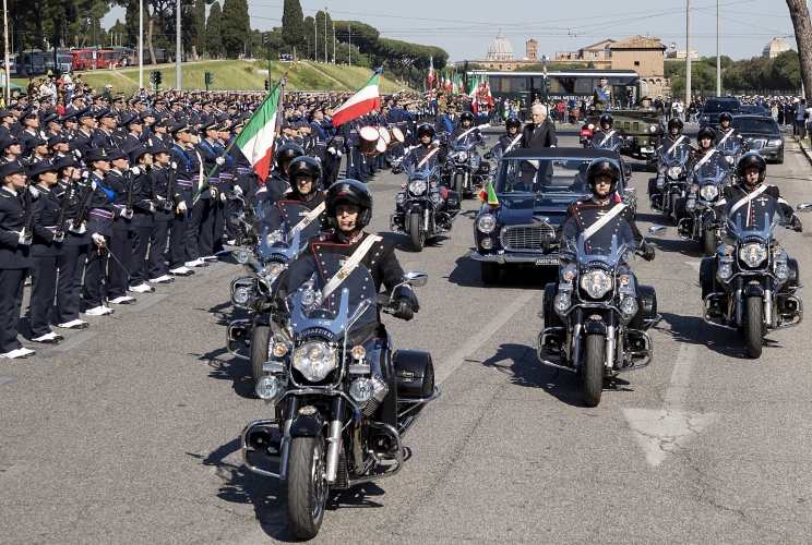 Il Presidente della Repubblica Sergio Mattarella in occasione della Rivista Militare per la Festa Nazionale della Repubblica
